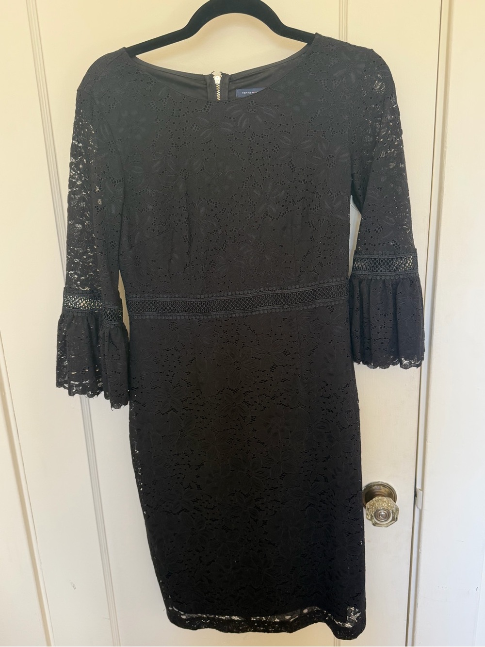 Black Lace Bell-Sleeve Dress - Tommy Hilfiger